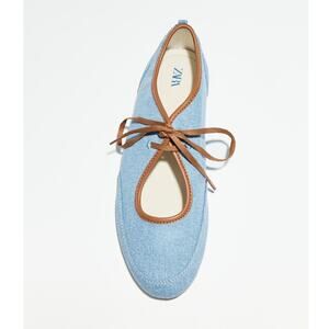 ZARA Contrasting Ballet Flats NWT